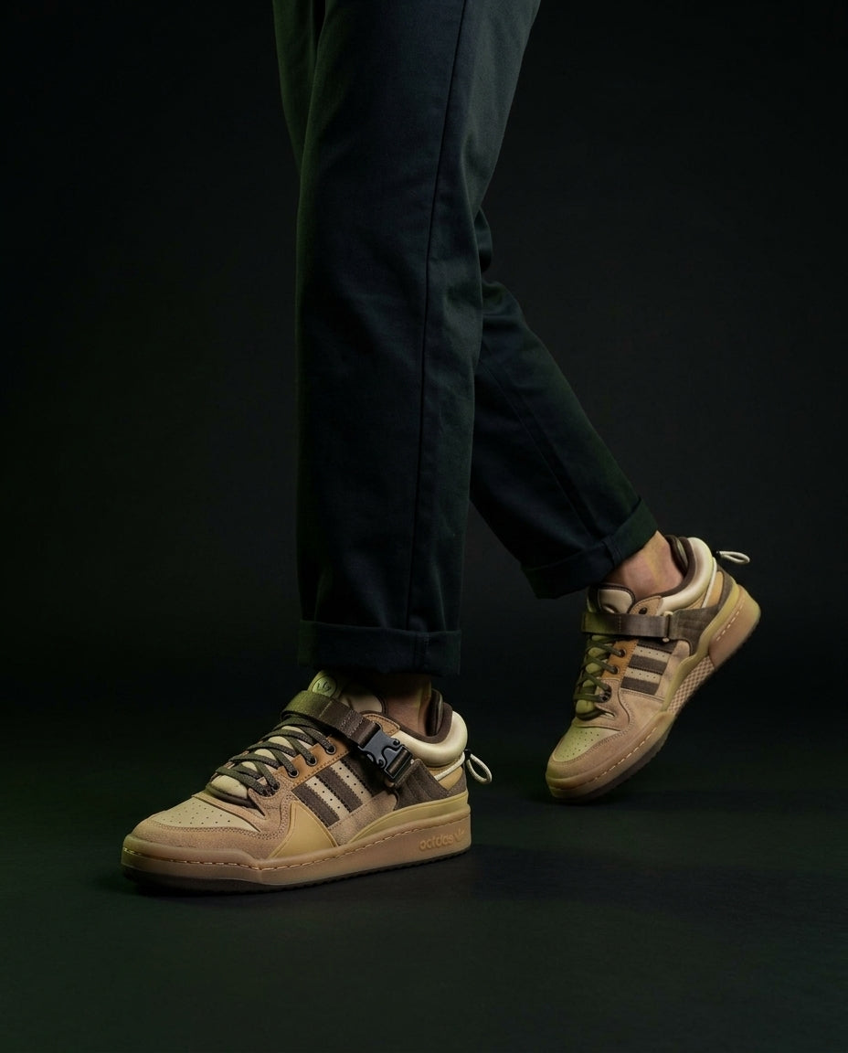 AD Suede Buckle Strap Trainer