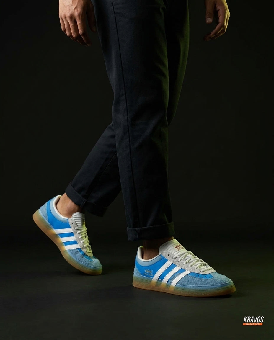 AD Suede Gum-Sole Handball Trainer Blue White Gum