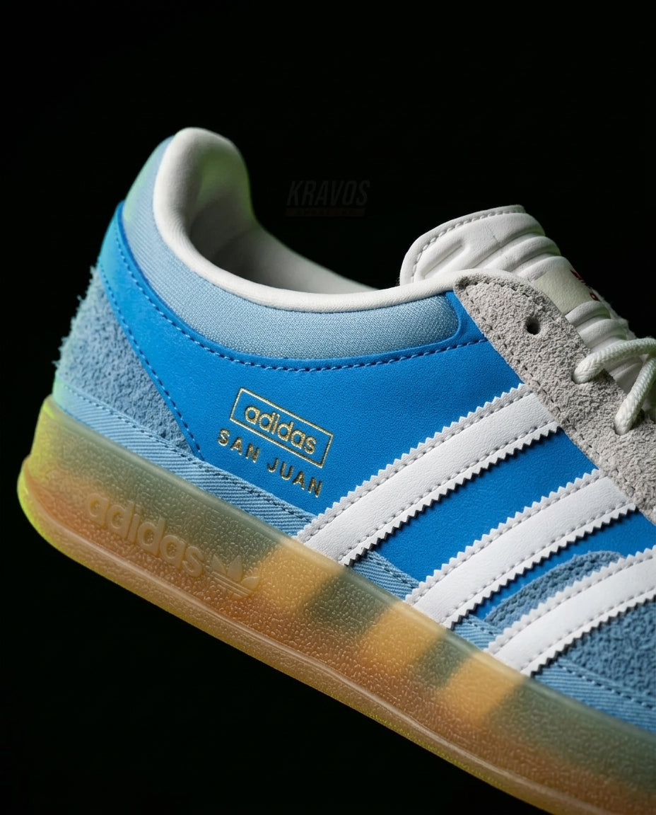 AD Suede Gum-Sole Handball Trainer Blue White Gum