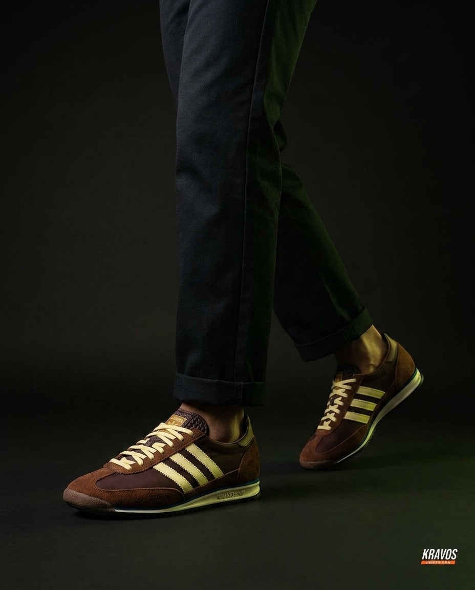 AD Suede Gum-Sole Retro Runner Brown Cream