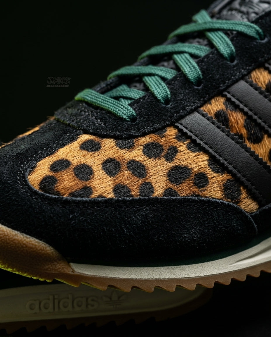 AD Suede Gum-Sole Retro Runner Leopard Black