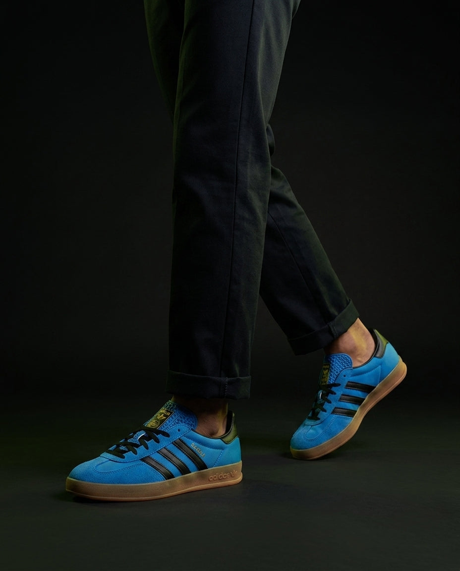 AD Suede Gum-Sole Terrace Trainer Blue Blue Black Gum
