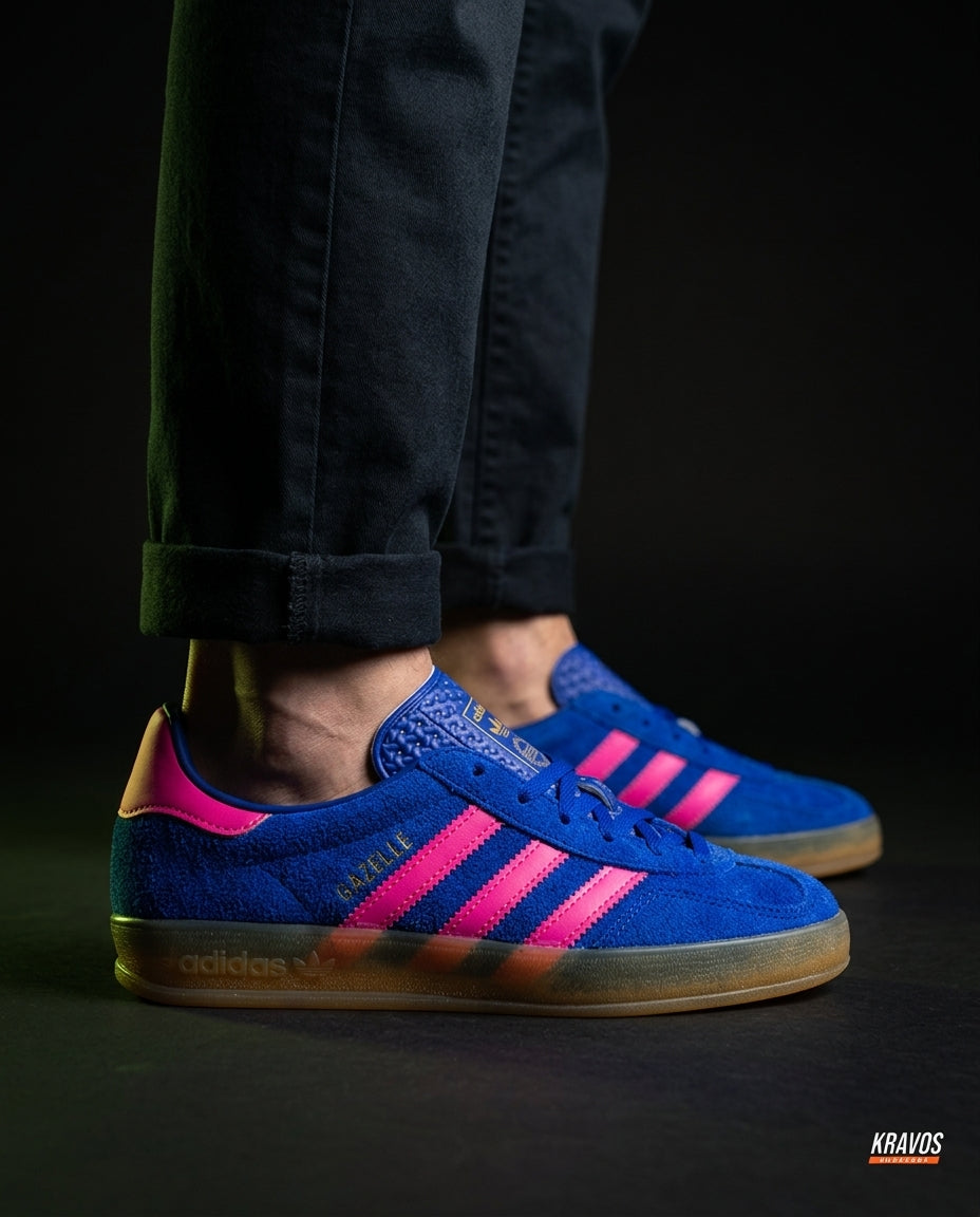 AD Suede Gum-Sole Terrace Trainer Blue Blue Pink Gum