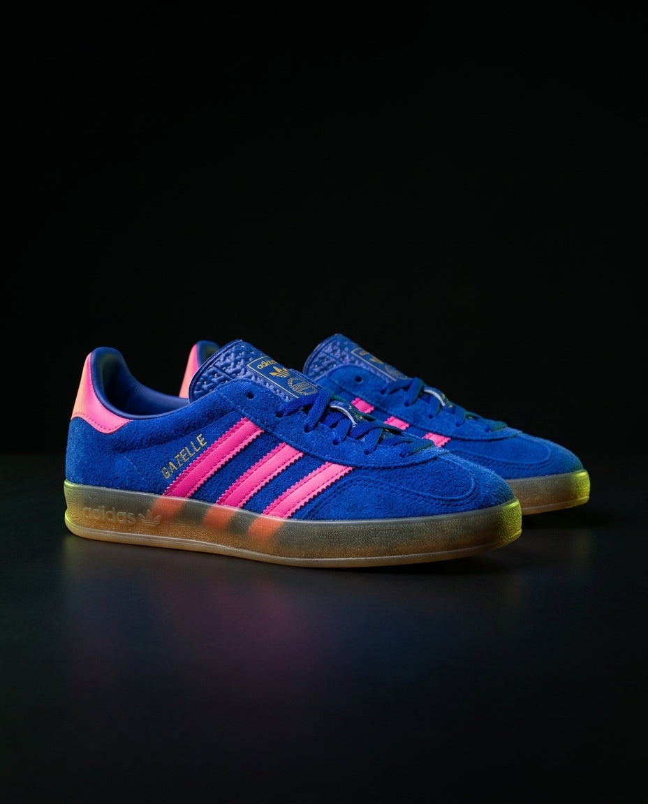 AD Suede Gum-Sole Terrace Trainer Blue Blue Pink Gum