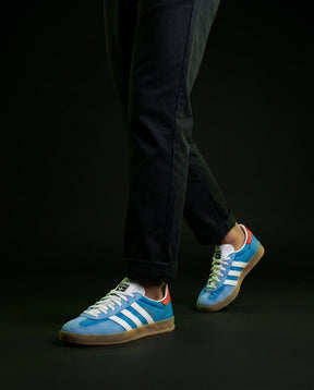 AD Suede Gum-Sole Terrace Trainer Blue Blue White Red