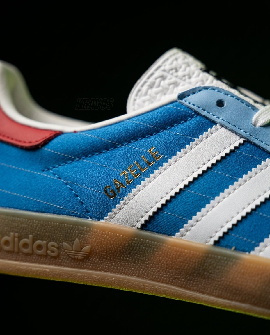 AD Suede Gum-Sole Terrace Trainer Blue Blue White Red