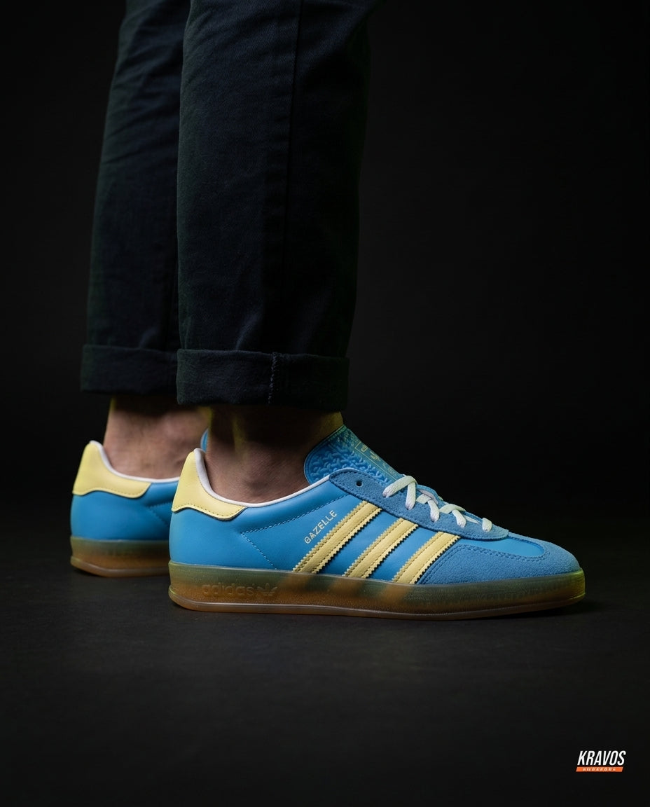 AD Suede Gum-Sole Terrace Trainer Blue Blue Yellow Gum