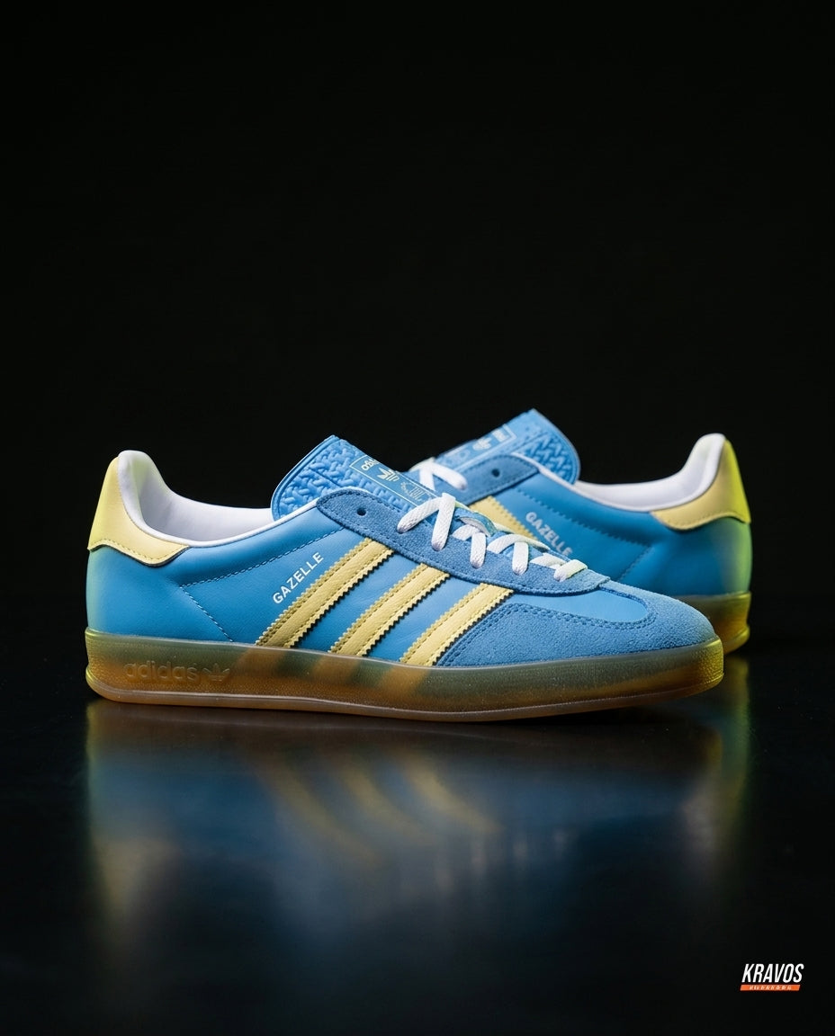 AD Suede Gum-Sole Terrace Trainer Blue Blue Yellow Gum