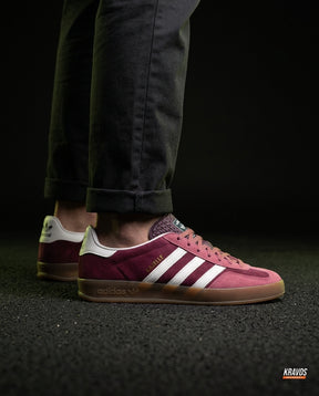 AD Suede Gum-Sole Terrace Trainer Red Burgundy Pink White