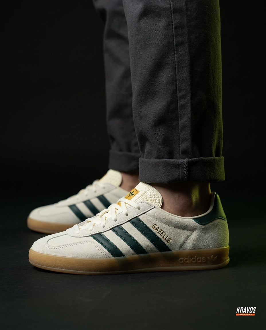 AD Suede Gum-Sole Terrace Trainer Mixed 1 Cream Green Gum