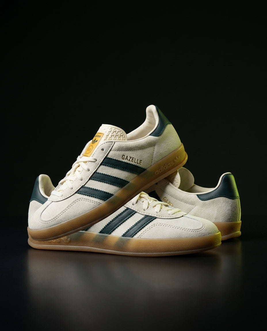 AD Suede Gum-Sole Terrace Trainer Mixed 1 Cream Green Gum