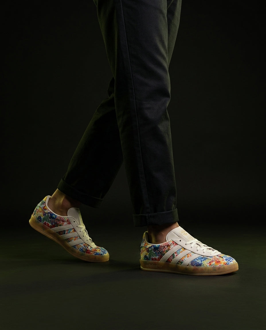 AD Suede Gum-Sole Terrace Trainer Mixed 1 Floral Multicolour Gum