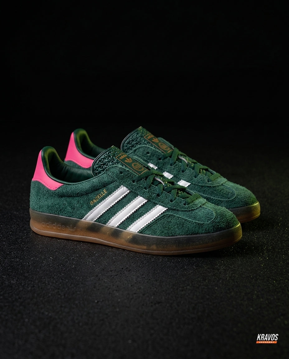 AD Suede Gum-Sole Terrace Trainer Mixed 2 Green Pink White