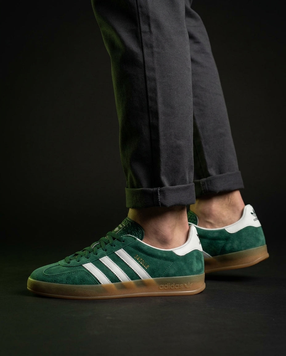 AD Suede Gum-Sole Terrace Trainer Mixed 1 Green White Gum