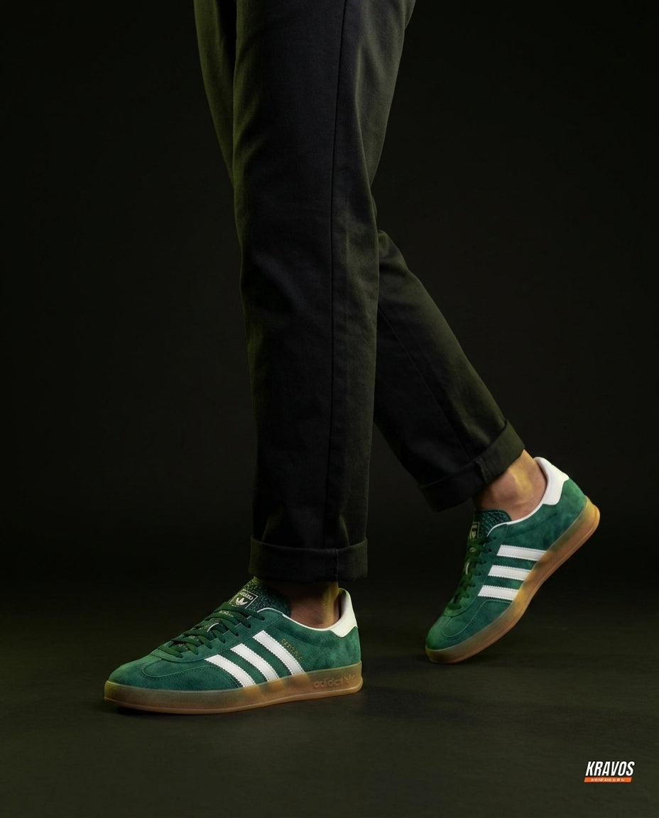 AD Suede Gum-Sole Terrace Trainer Mixed 1 Green White Gum