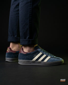 AD Suede Gum-Sole Terrace Trainer Blue Navy Grey Burgundy