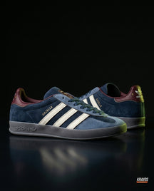 AD Suede Gum-Sole Terrace Trainer Blue Navy Grey Burgundy