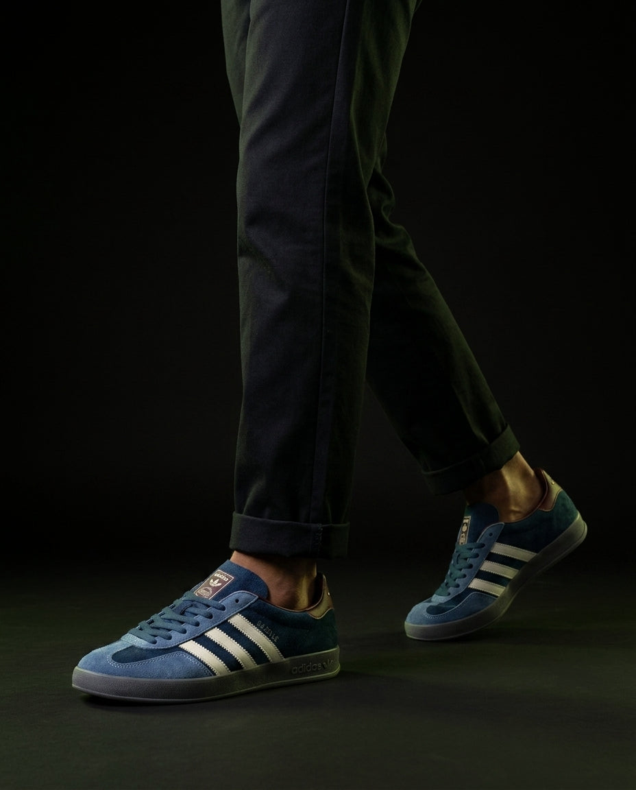 AD Suede Gum-Sole Terrace Trainer Blue Navy Grey Burgundy