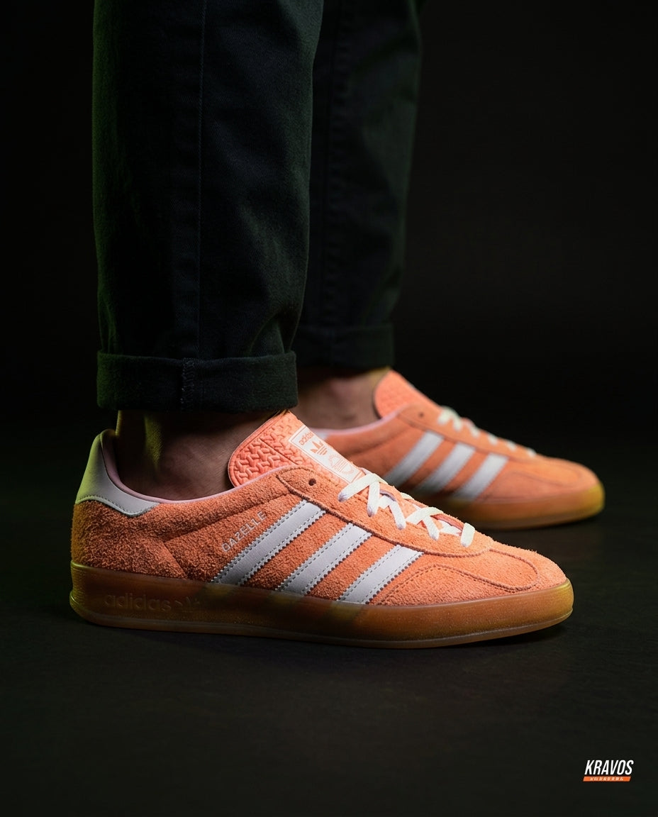 AD Suede Gum-Sole Terrace Trainer Red Orange White Gum