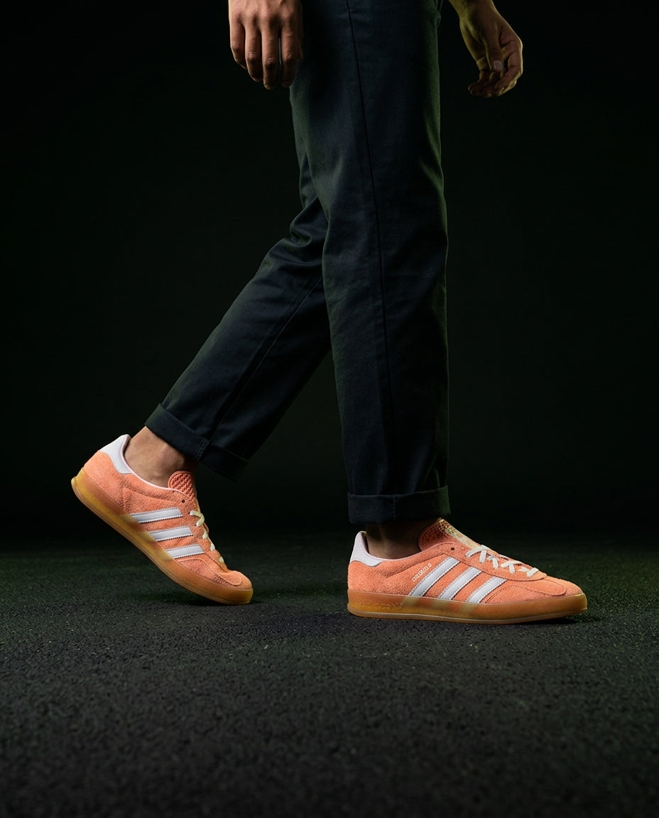 AD Suede Gum-Sole Terrace Trainer Red Orange White Gum