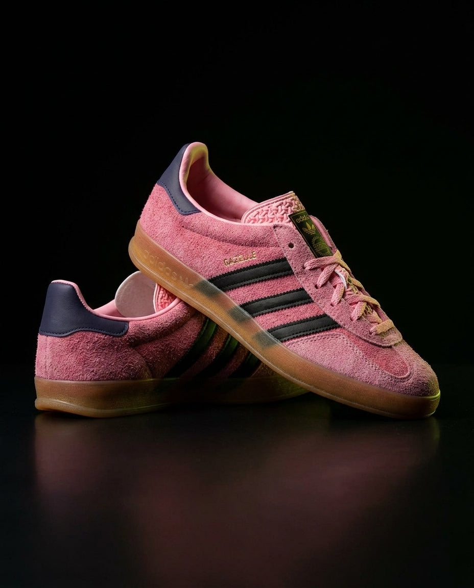 AD Suede Gum-Sole Terrace Trainer Red Pink Black Gum