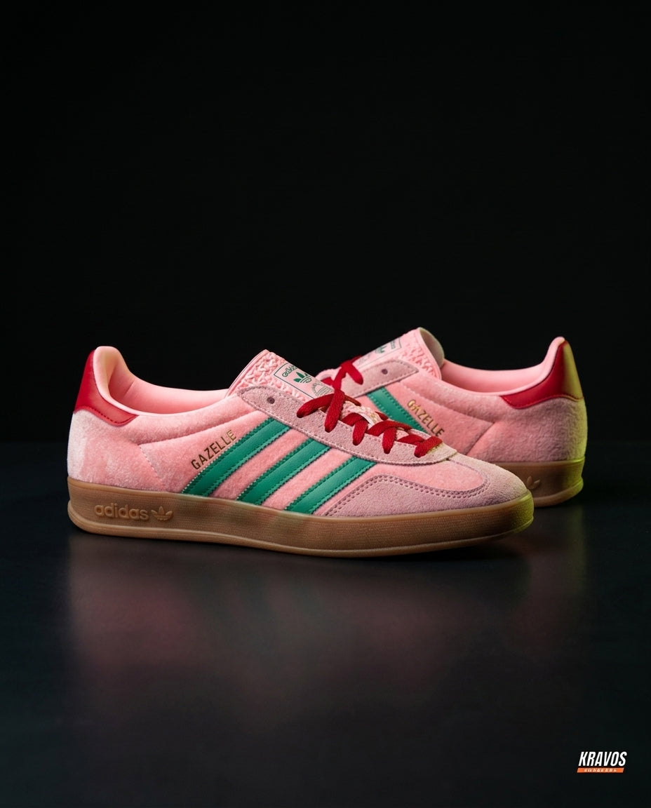 AD Suede Gum-Sole Terrace Trainer Mixed 1 Pink Green Gum