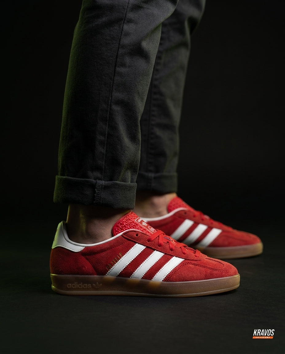 AD Suede Gum-Sole Terrace Trainer Red Red White Gum