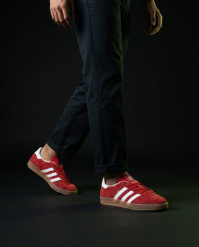 AD Suede Gum-Sole Terrace Trainer Red Red White Gum