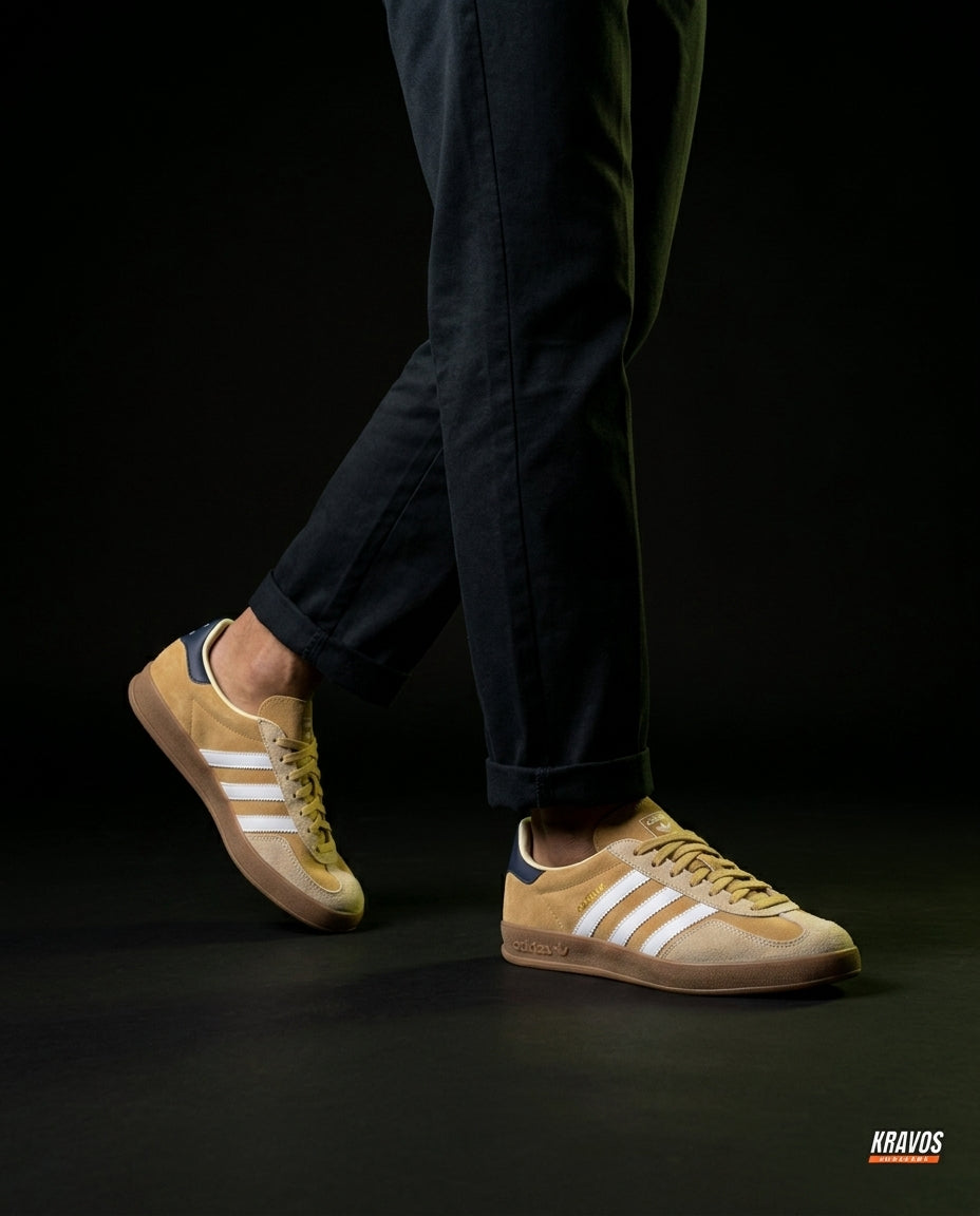 AD Suede Gum-Sole Terrace Trainer Mixed 1 Tan Cream Gum