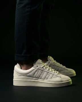 AD Suede Layered Wedge-Sole Trainer