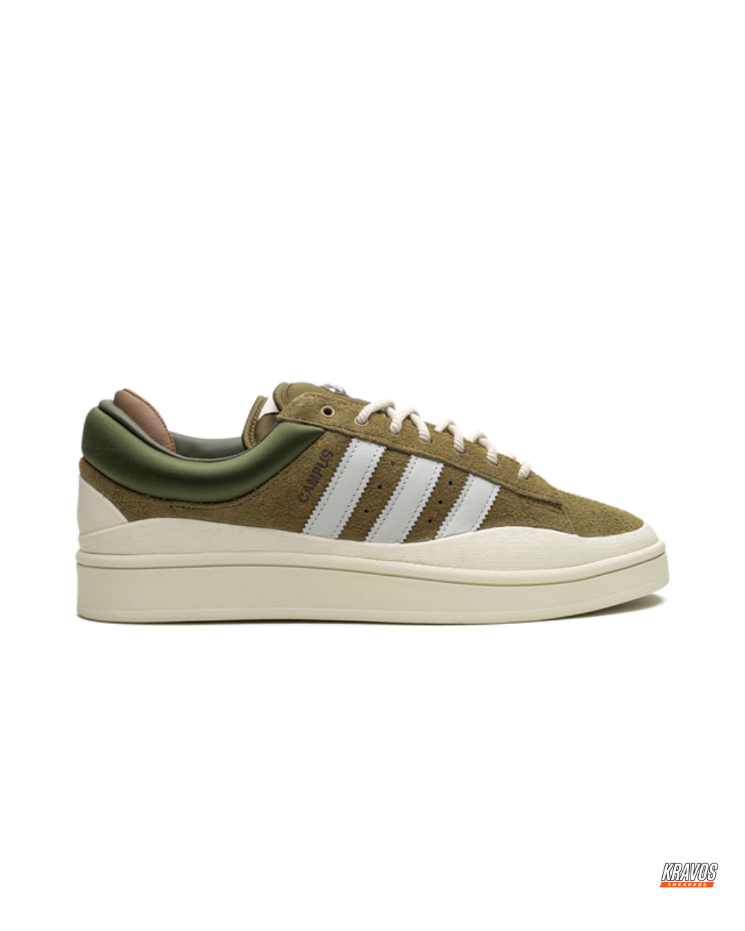 AD Suede Layered Wedge-Sole Trainer