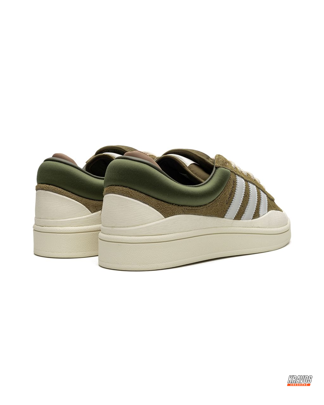 AD Suede Layered Wedge-Sole Trainer