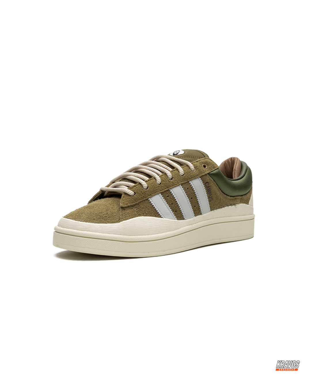 AD Suede Layered Wedge-Sole Trainer