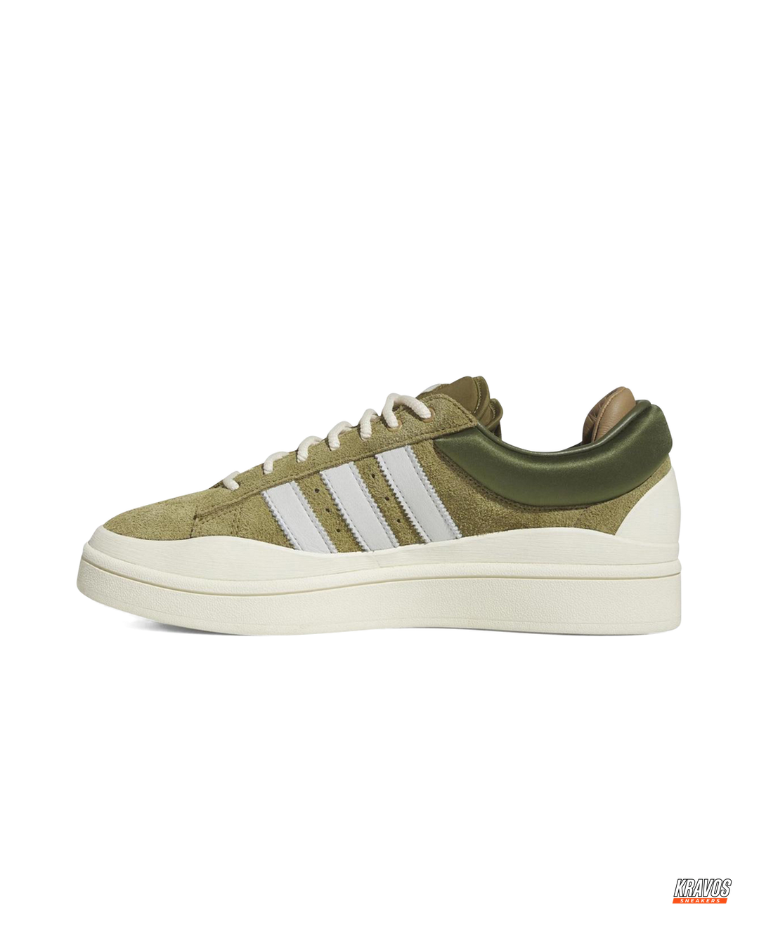 AD Suede Layered Wedge-Sole Trainer