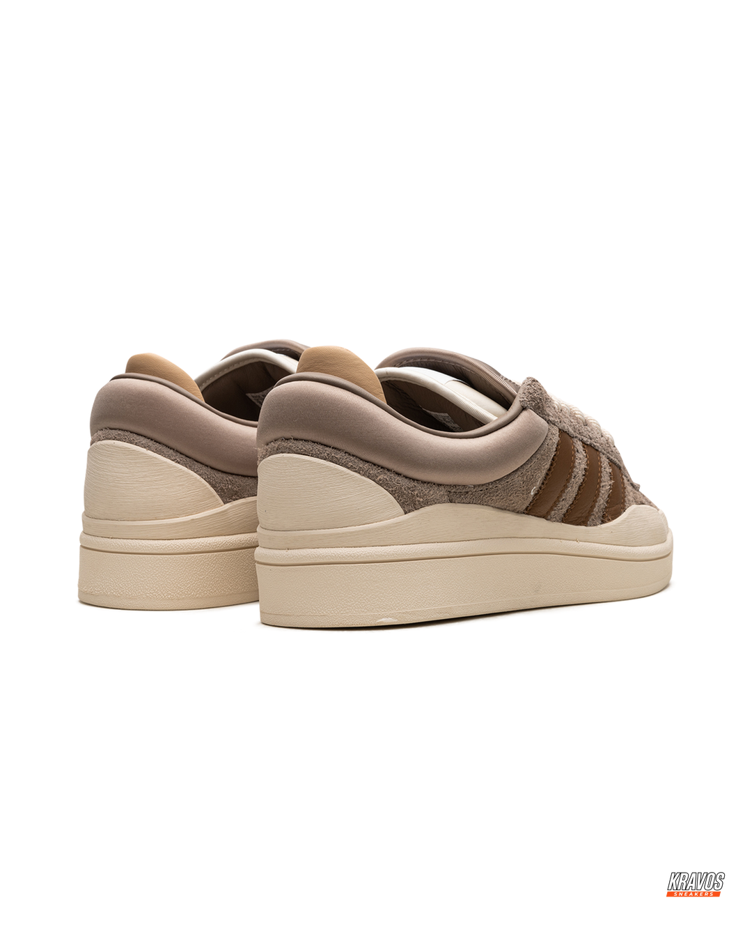 AD Suede Layered Wedge-Sole Trainer