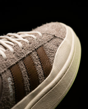 AD Suede Layered Wedge-Sole Trainer Taupe Brown Cream