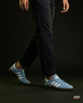 AD Suede Padded-Collar Terrace Trainer Blue White Gum