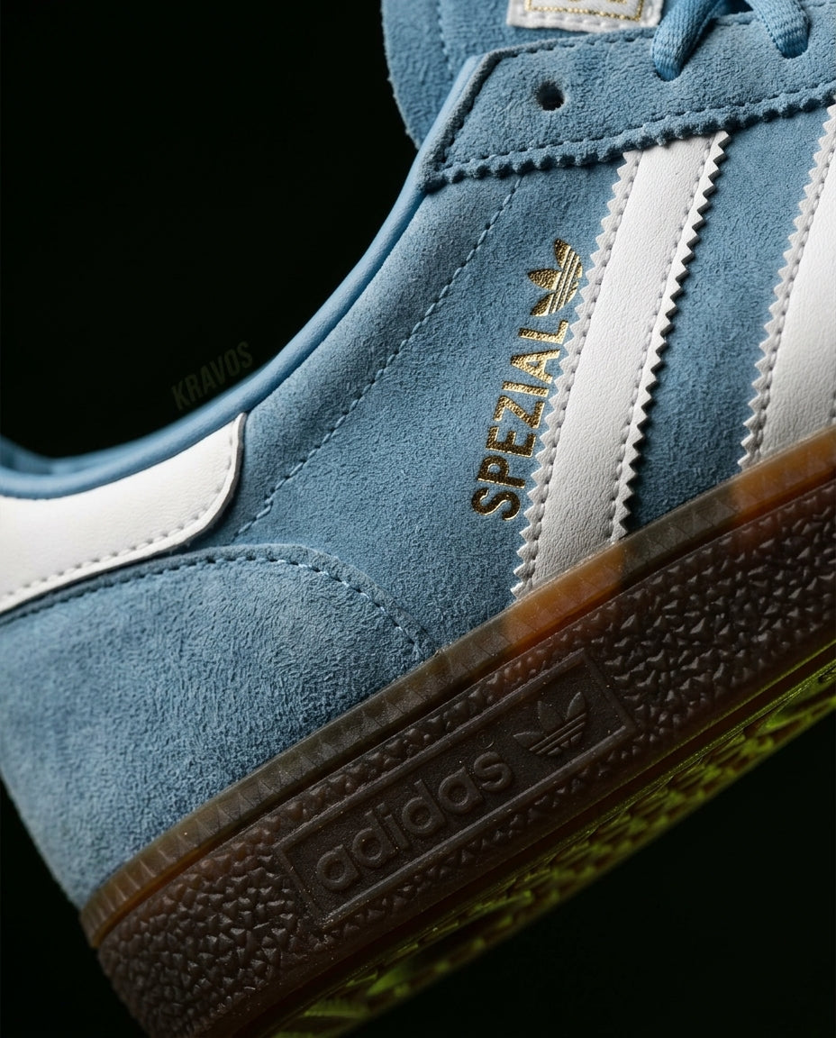 AD Suede Padded-Collar Terrace Trainer Blue White Gum