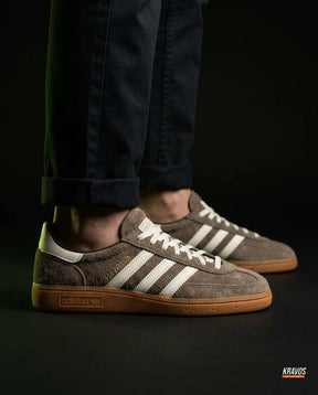AD Suede Padded-Collar Terrace Trainer Brown White Gum