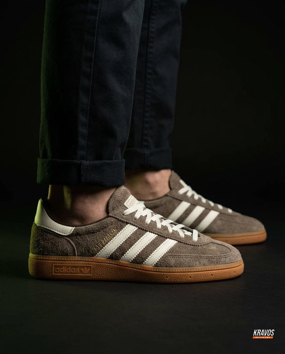 AD Suede Padded-Collar Terrace Trainer Brown White Gum