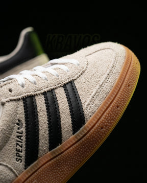 AD Suede Padded-Collar Terrace Trainer Cream Black Gum