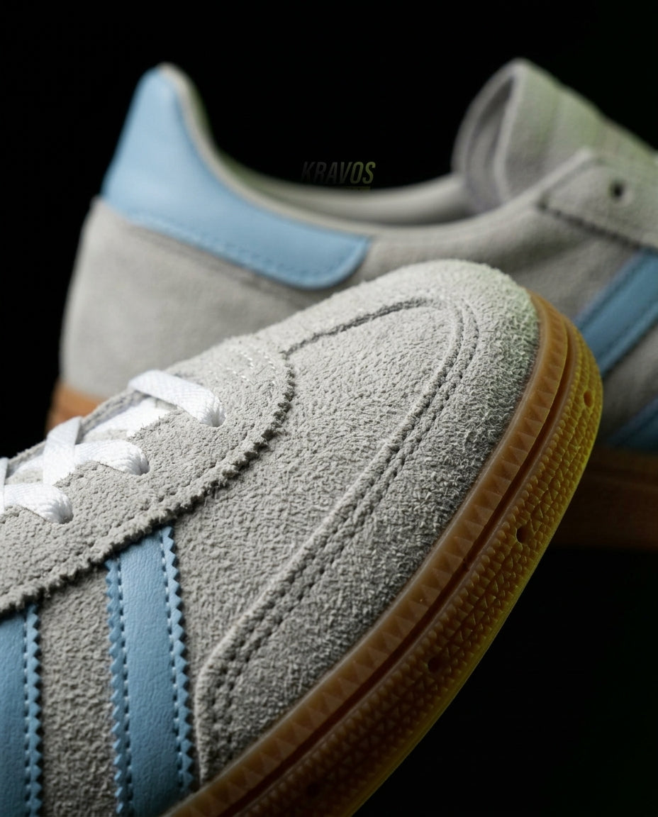 AD Suede Padded-Collar Terrace Trainer Grey Blue Gum