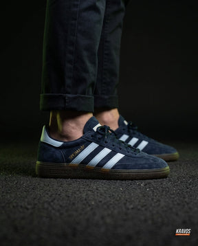 AD Suede Padded-Collar Terrace Trainer Navy White Gum