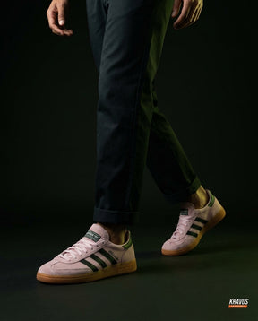 AD Suede Padded-Collar Terrace Trainer Pink Green Gum