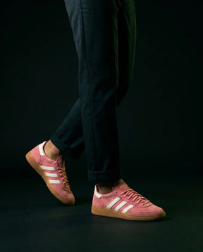 AD Suede Padded-Collar Terrace Trainer Pink White Gum