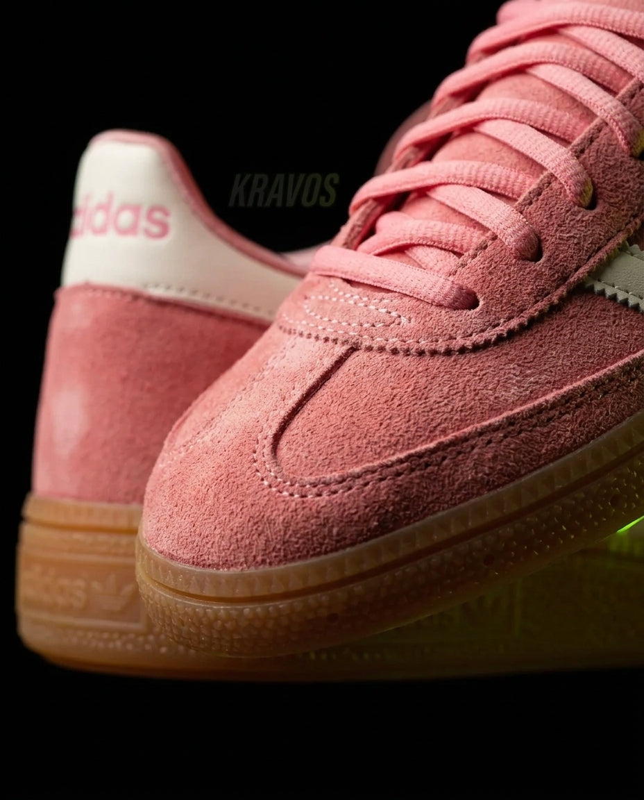 AD Suede Padded-Collar Terrace Trainer Pink White Gum