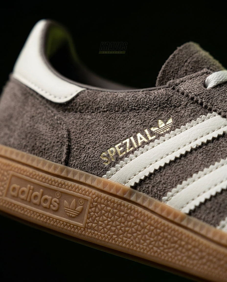 AD Suede Padded-Collar Terrace Trainer Taupe White Gum
