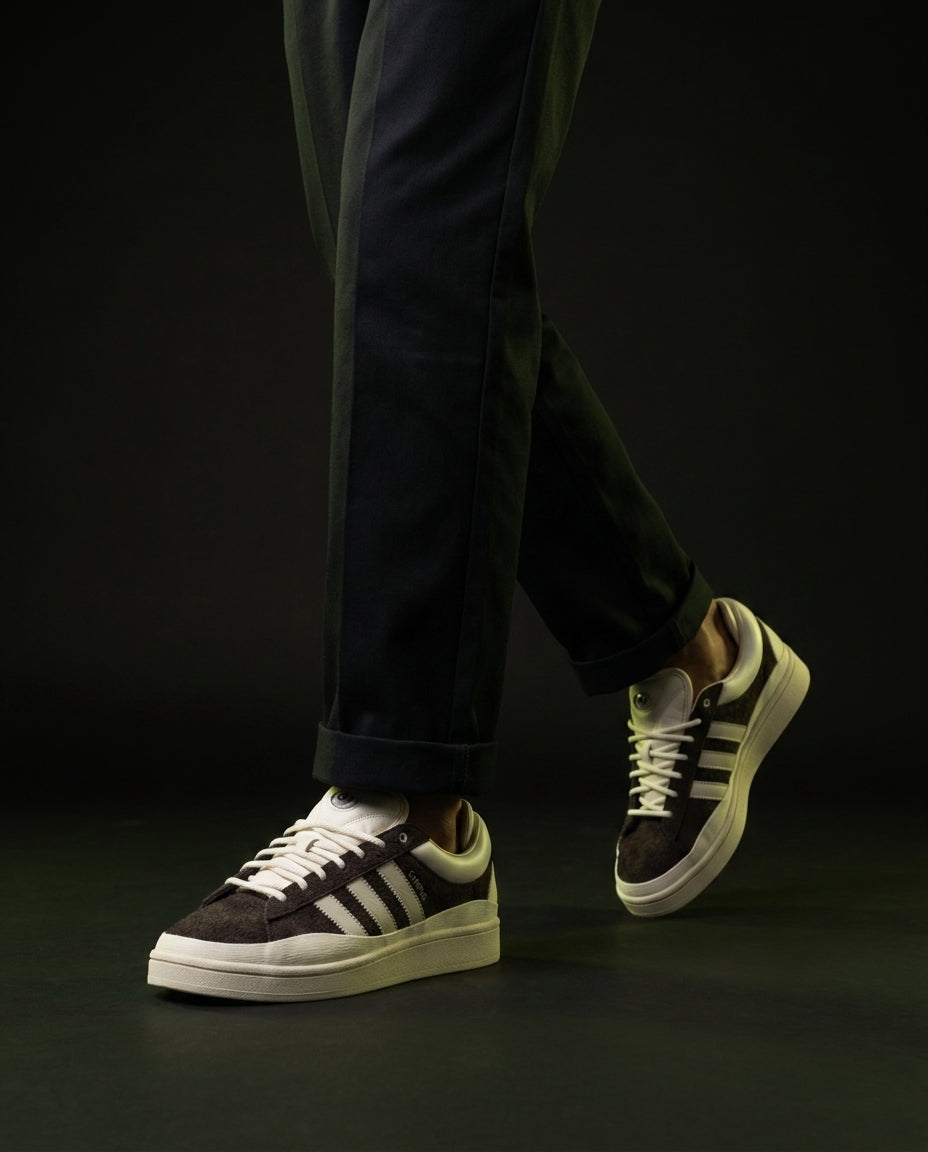 AD Suede Panelled Platform Trainer