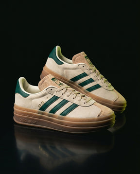AD Suede Platform Gum-Sole Trainer Cream Green Gum
