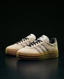 AD Suede Platform Gum-Sole Trainer Cream Leopard Gum
